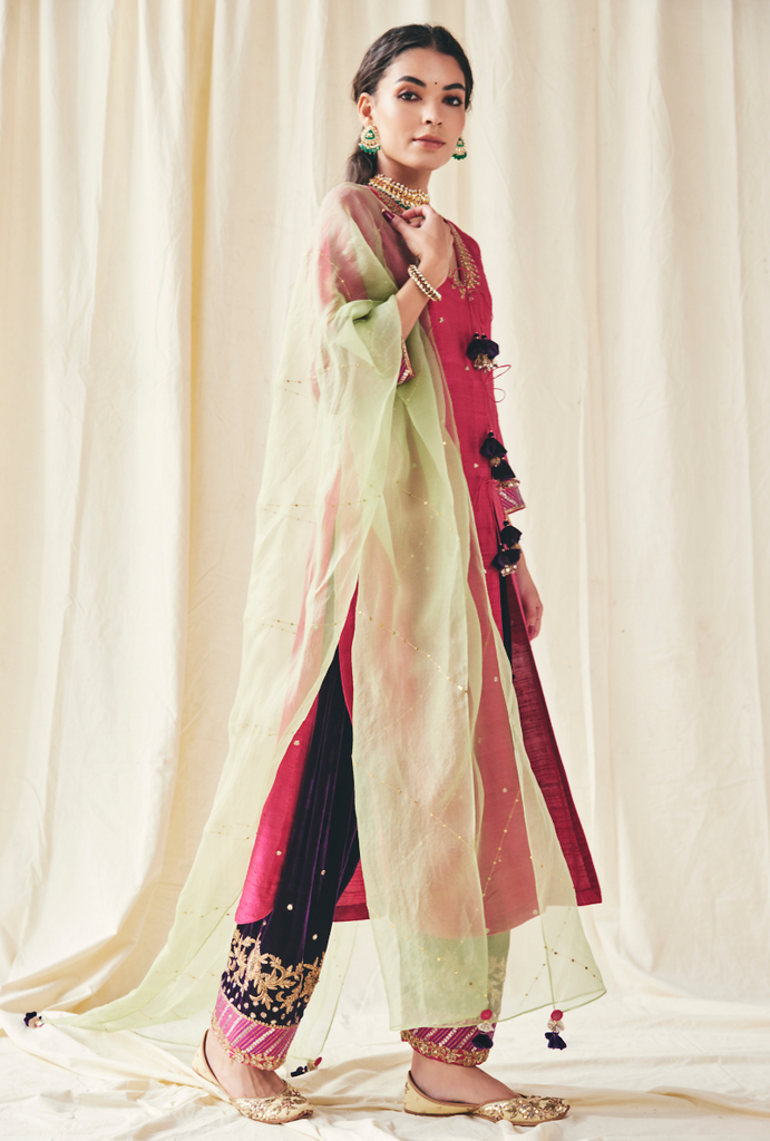 Pink Velvet Farshi Set
