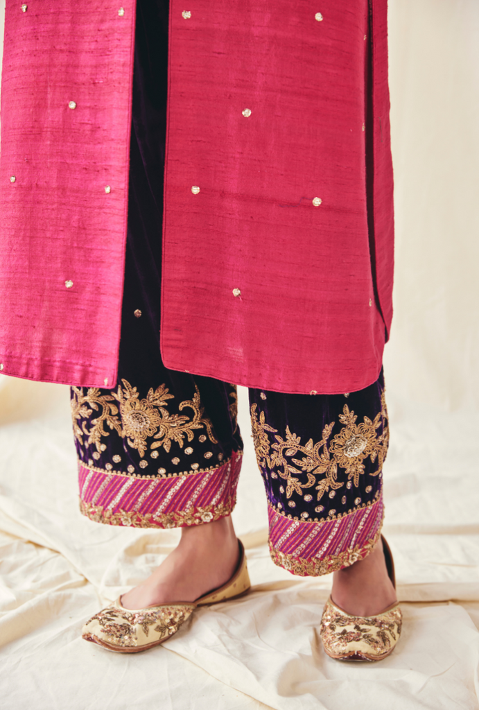 Pink Velvet Farshi Set