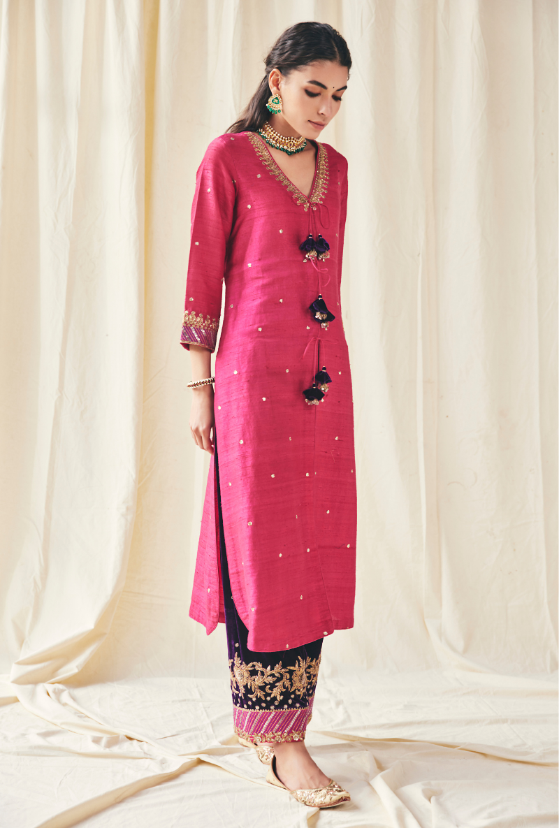 Pink Velvet Farshi Set