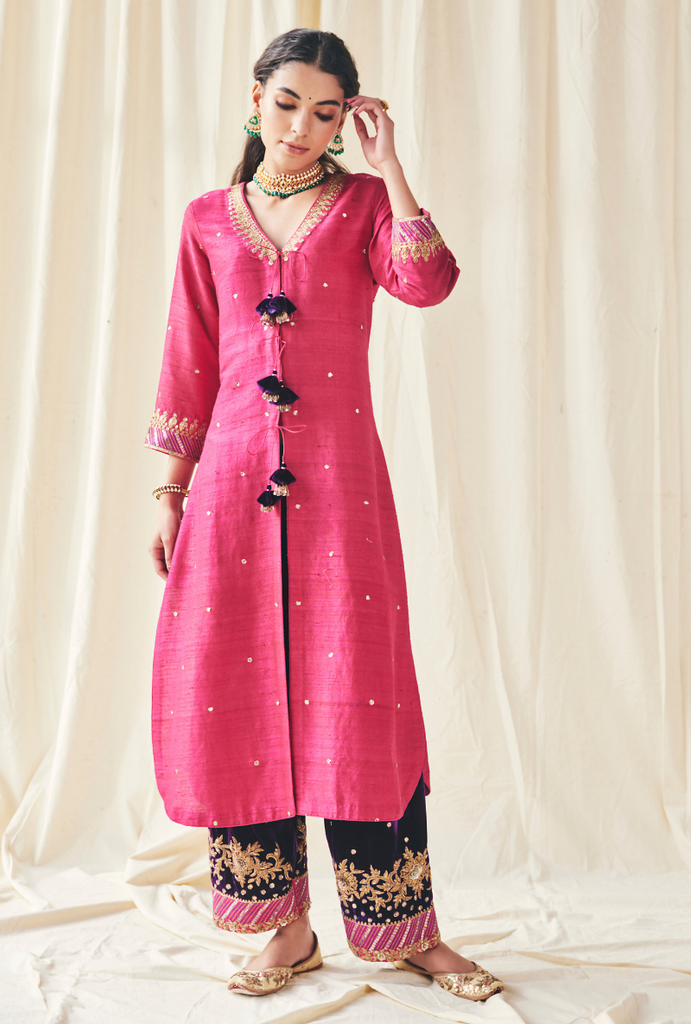 Pink Velvet Farshi Set