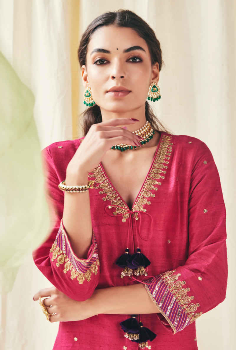 Pink Velvet Farshi Set