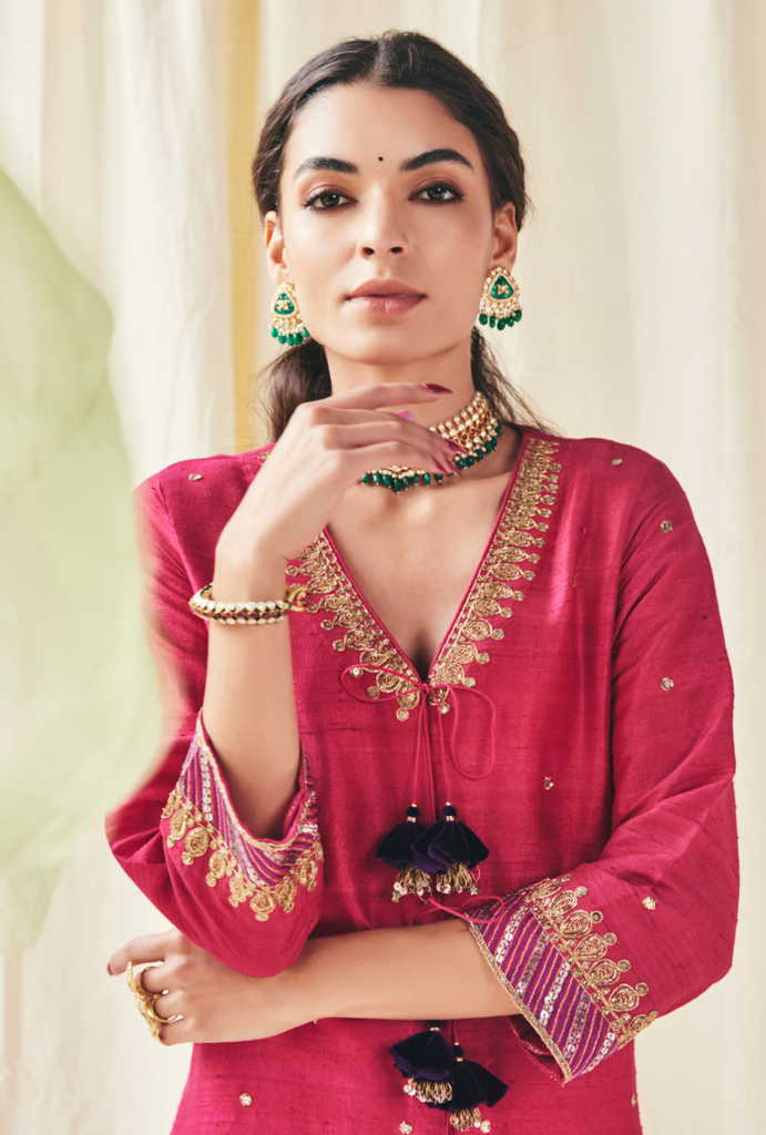 Pink Velvet Farshi Set