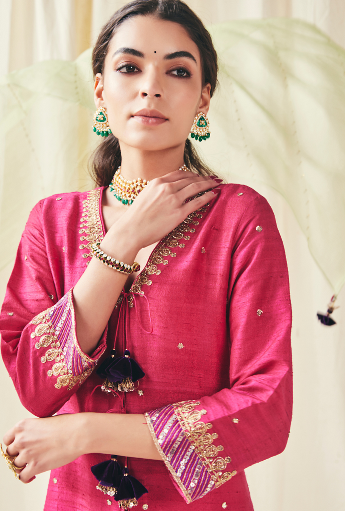 Pink Velvet Farshi Set