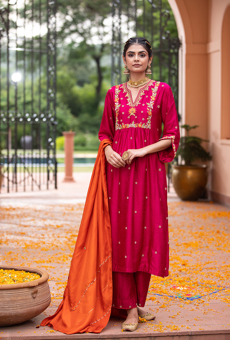 Rani Floral Sitara Husna Kurta Set