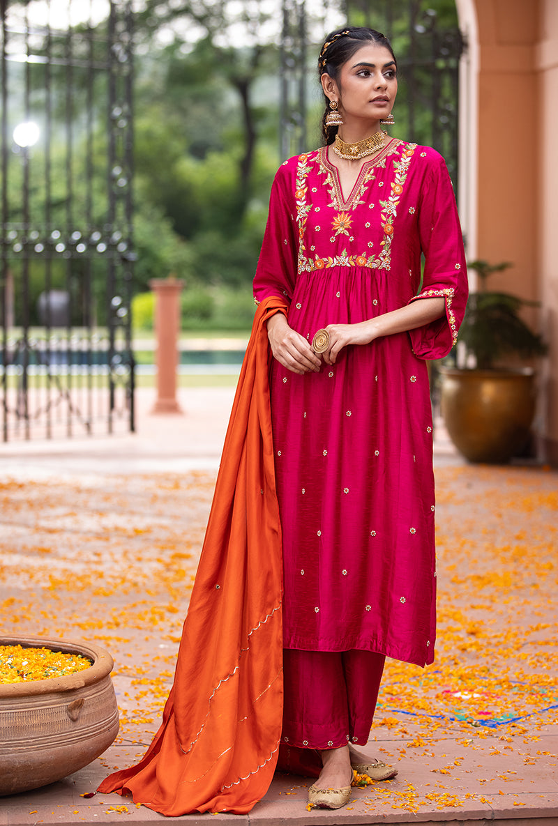 Rani Floral Sitara Husna Kurta Set