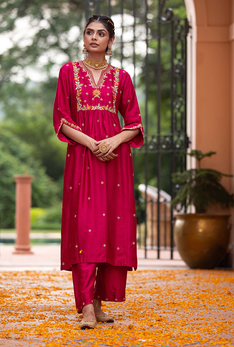 Rani Floral Sitara Husna Kurta Set