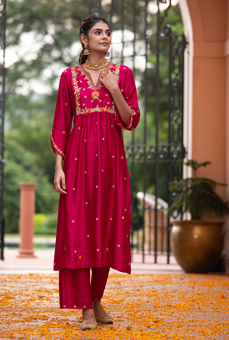 Rani Floral Sitara Husna Kurta Set