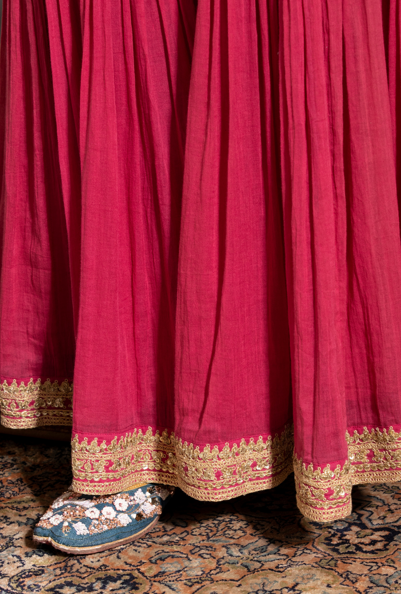 Saanjh Mehendi Kalamkari Gharara Set