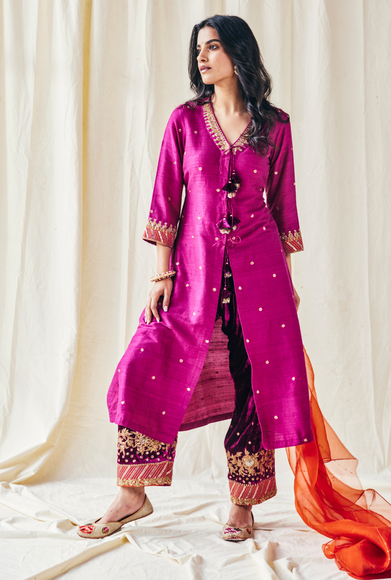 Wine Velvet Farshi Set