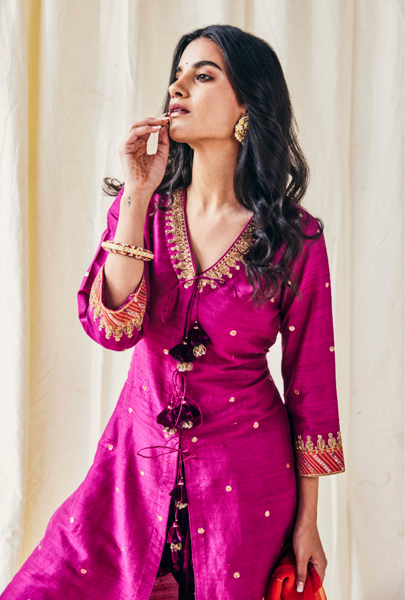 Wine Velvet Farshi Set