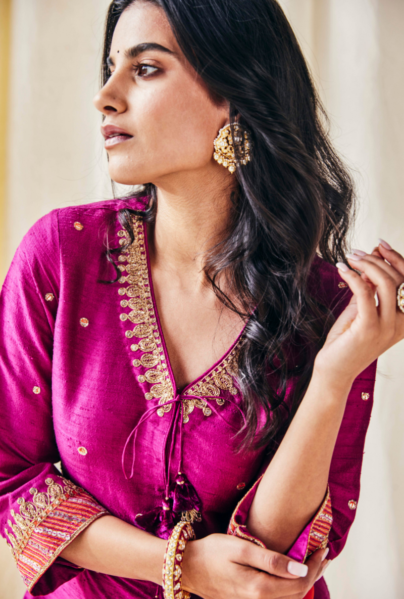 Wine Velvet Farshi Set