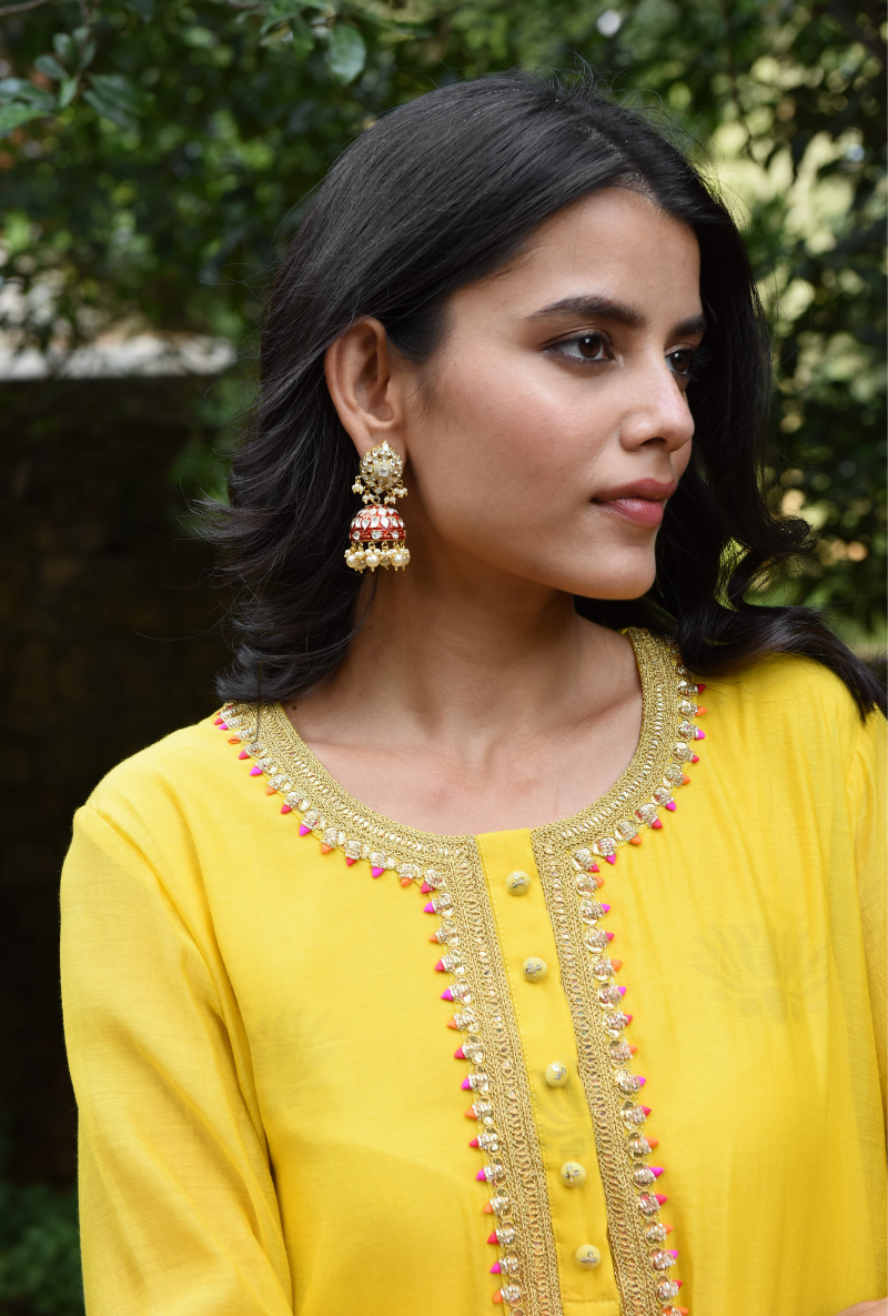 Yellow Roop Budwork Tunic